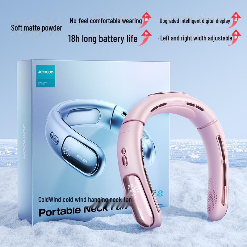 

Перезаряжаемый вентилятор на шею без листьев с цифровым дисплеем — портативное охлаждение без помощи рук для использования на открытом воздухе Super Quiet