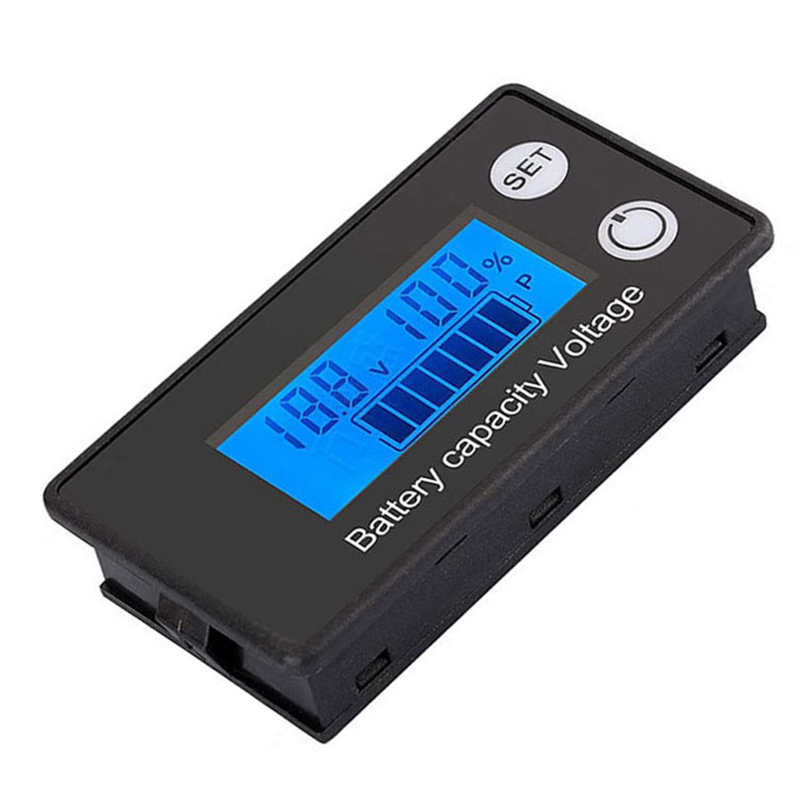 

РК-дисплей Багатофункціональний монітор Цифровий вимірювач ємності батареї та напруги Синій Білий екран