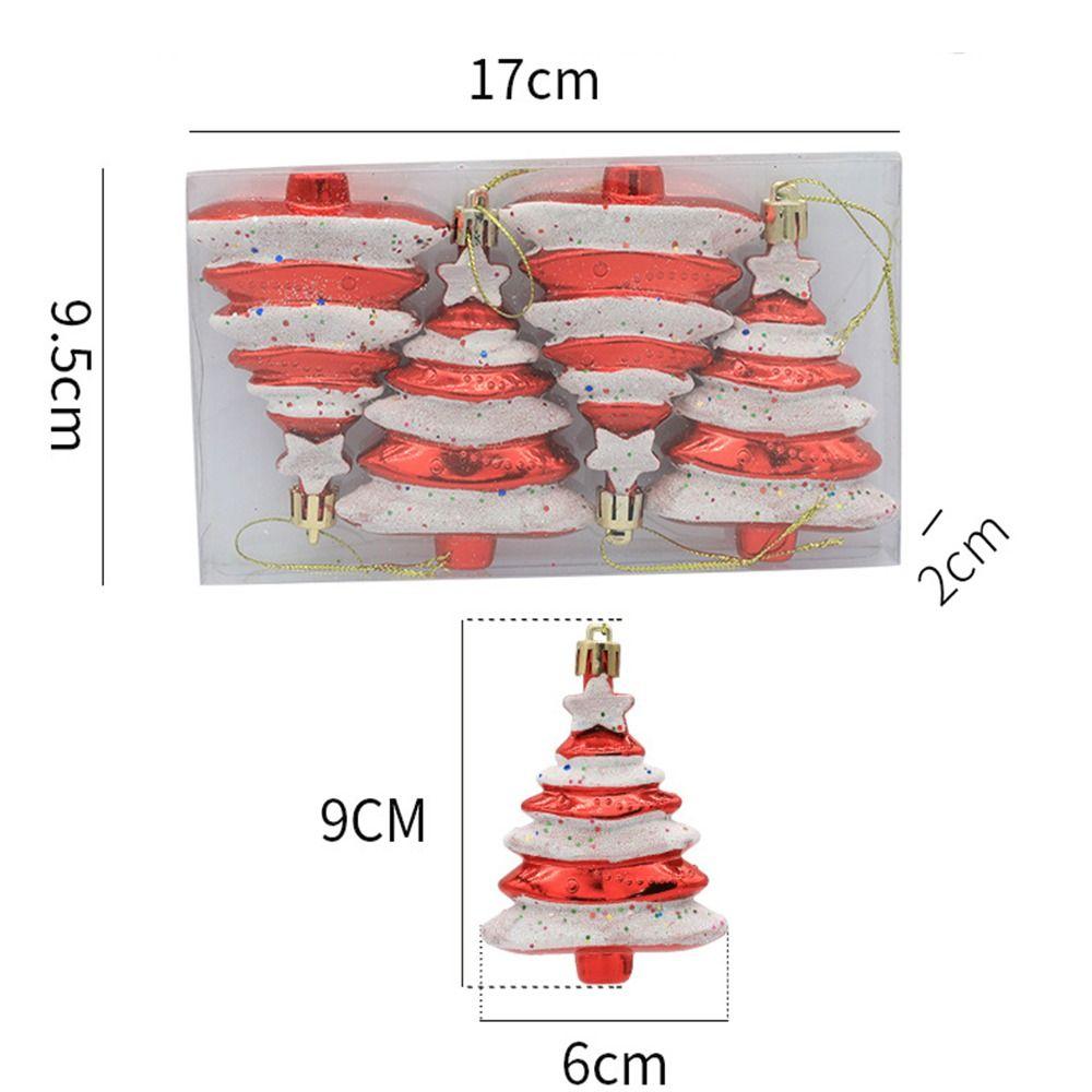 4PCS/Box Colorful Crafts Xmas Decor Christmas Tree Pendant Hanging Decorations Christmas Decoration Fake Candy Canes