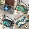 2D Flat 3D Visual Effect Mat Anti Slip Door Rug Floor Mat Thickened Bathroom Mat  Kitchen