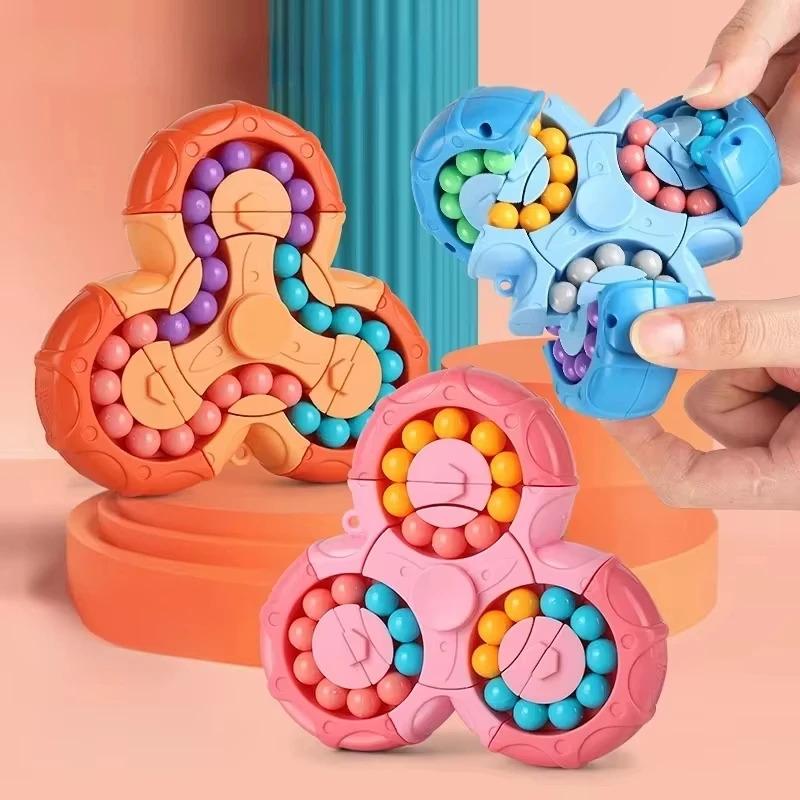 Children's Intelligence Toy Six Sided Magic Bean Magic Cube Puzzle and Stress Relief Magic Cube Toy