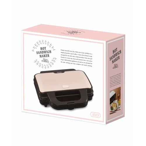 Toffy Hot Sandwich Maker K-HS1 (Shell Pink) - Bakes 2 Slices, Cooks Crusts, and Works In 5-6 Minutes - Easy To Use, Retro Design, Cute, Perfect for Br