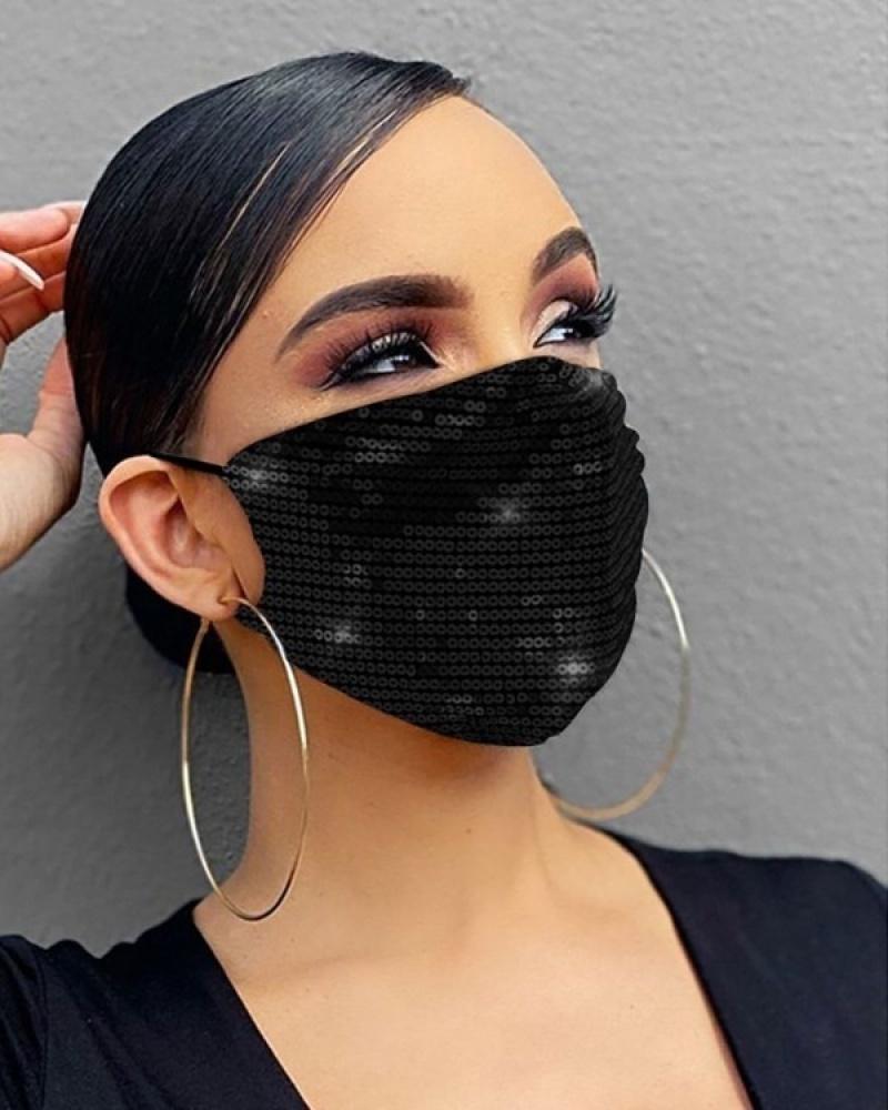 1PC Sequins Cosplay Face Cover Breathable Washable and Reusable Mouthcover