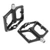 2 PCS Bicycle Pedal Enlarged Widened Non Slip 3 Peilin Black Aluminum Alloy Mountain Bike Pedal Bearing Pedal