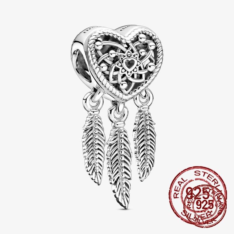 S925 Sterling Silber Rot Farbe Serie Herz Form Charms Perlen Fit Original Armbänder Glück Schmuck Geschenke DiyAccessories