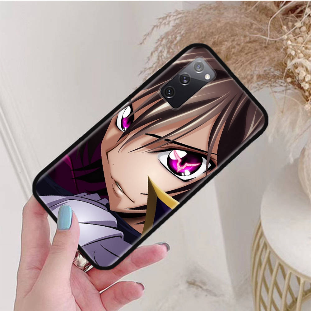 Black Case for Samsung Note 20 Lite S24 Ultra S23 A03 A05 A06 A11 A71 A15 A16 A13 A24 A25 A33 A52 A53 A50 M55 M35 Plus W-60 Code Geass