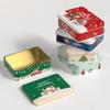 Christmas Transparent Window Tin Box Cookie Candy Tinplate Chocolate Storage Box With Exquisite Lid Christmas Gift Packaging Box