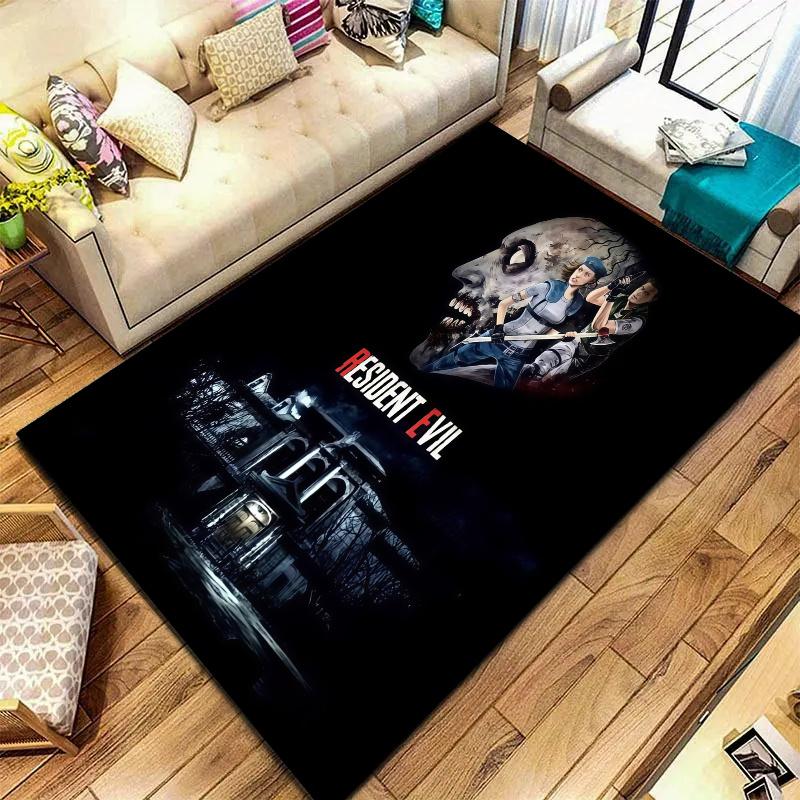 Resident Evil Carpet Rug for Living Room Bedroom Home Sofa Decoration,Kids play Nonslip Floor Mat