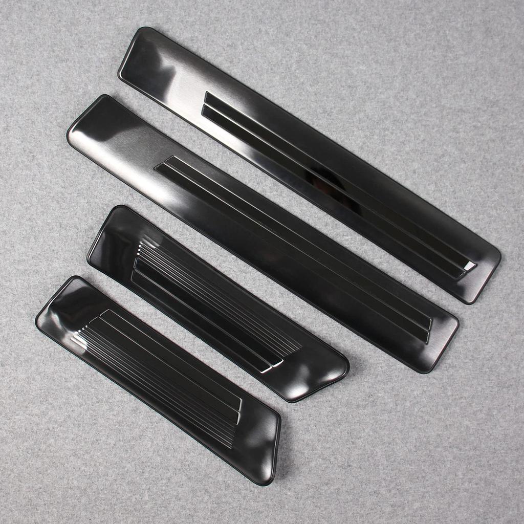 RUIQ Stainless Steel Interior Step Garnish for Nissan Kicks Designed for Nissan Kicks (P15 Model) - Black,