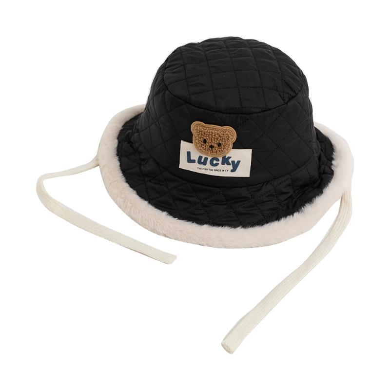 

Warm Bear Fisherman Hat Warm Ear Protections Cap Cozy & Fashionable Hat Comfortable Wearing Hat Lightweight for Toddlers чёрный