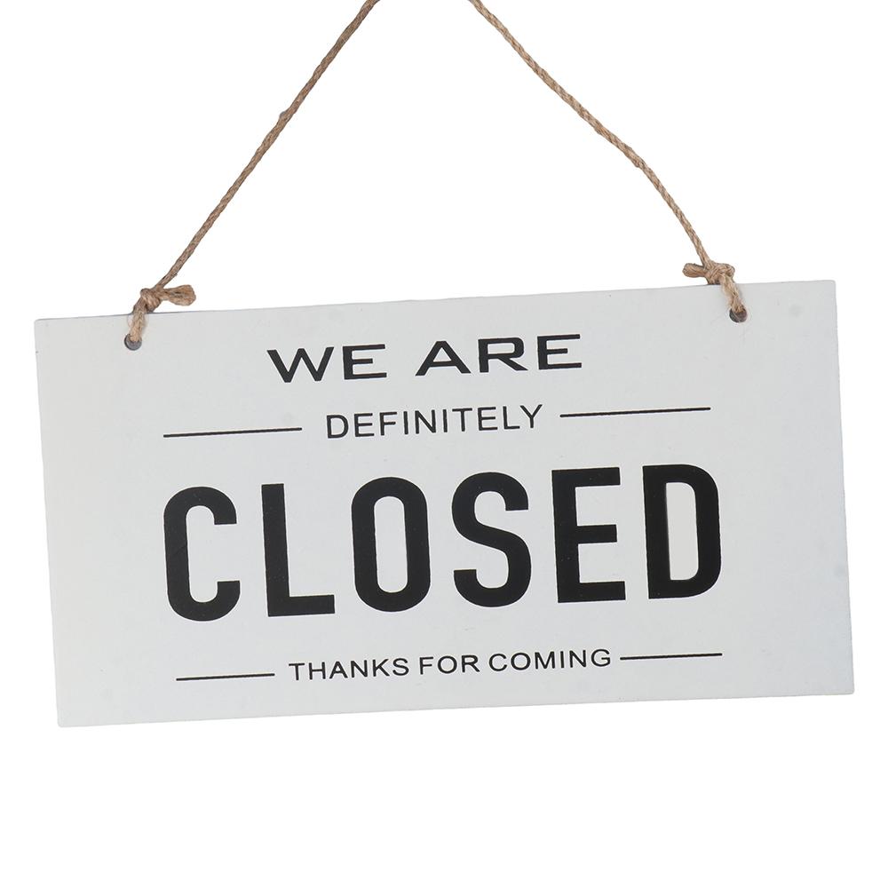 Double Sided Hanging Sign With Ring Open and Closed Club Business Sign  Shop