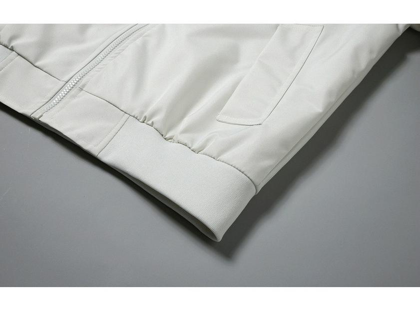 Męska modna kurtka bomberka o luźnym kroju ze stójką - casualowa jesienna odzież robocza w stylu baseballowym