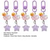 5Pcs Keychain Soft Expression Cloud Glitter Star Charm Key Chain Pendant with Alloy Buckle Schoolbag Decoration