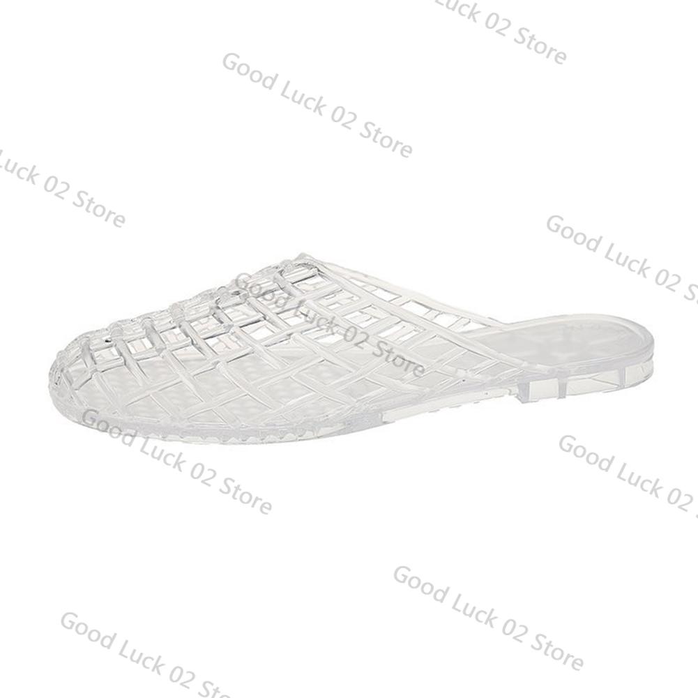 

Fashion Women Jelly Flats Mesh Ballet Flats Closed Toe Beach Jelly Shoes Lightweight Casual Flat Sandals Breathable for Summer Beach 36 белый