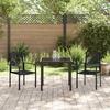 VidaXL Set de Salle à Manger de Jardin 3 Pièces noir Rattan PVC 3379163