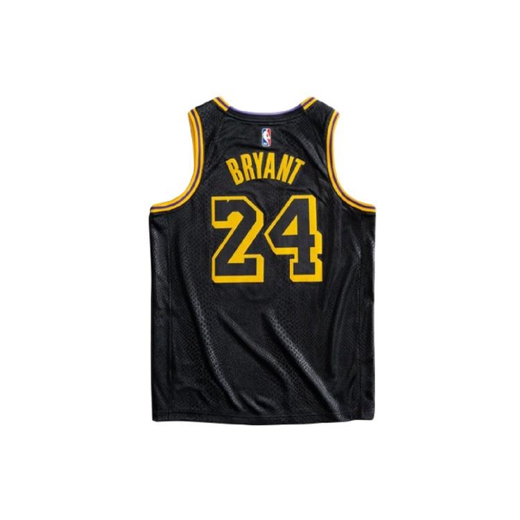 Men's Nike NBA Los Angeles Lakers City Edition 8&24 Mamba Week Kobe Commemorate Black Jersey DJ0471-010