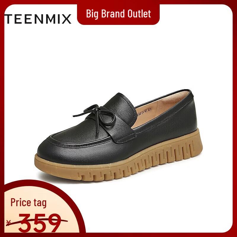 Tianmeiyi Women s Round Toe Mid-Heel Loafers 36 чёрный