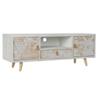 DKD Home Decor-TV Cabinet DKD Home Decor White Bamboo Wood (140x40x51cm)