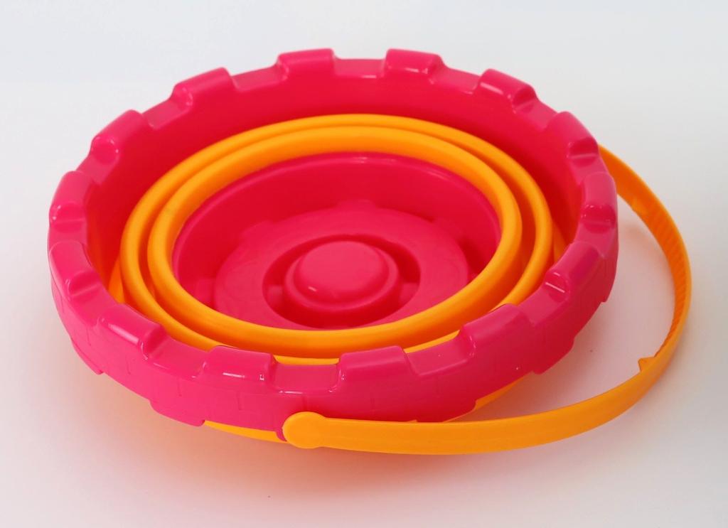 Sandbox bucket folding Round pink