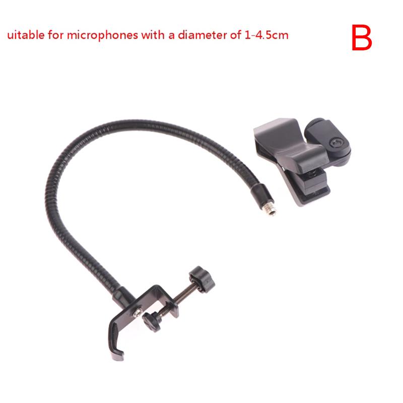 Microphone Stand Metal Table Clamp 360 Adjustable Flexible Gooseneck Universal Microphone Arm For Meeting Lecture Podcast