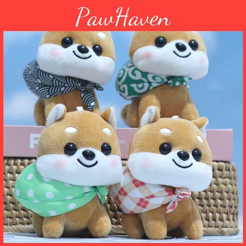 Charmantes Shiba Inu Plüsch Schlüsselanhänger Hänge Dekoration Niedlicher Hund Rucksack Anhänger 12cm