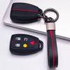 Silicone Key Fob Cover with Keychain for Volvo XC90 XC70 XC60 S80 S60 V70 V50 C30 This Soft Protective Key Case Fits 5 Button Smart Remote Keys It