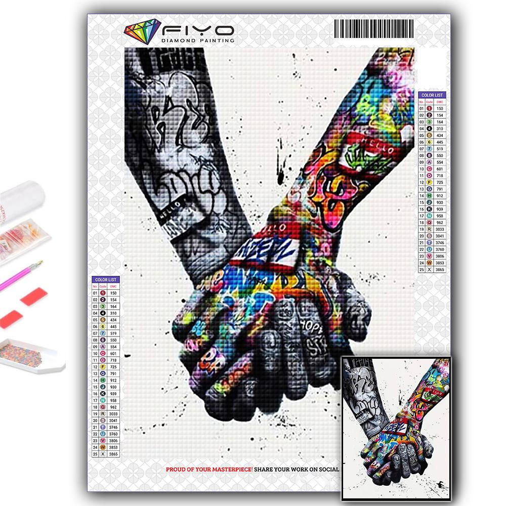 Diamant-Gemälde, Graffiti-Kunst, Diamant-Mosaik, Handwerk, Diamant-Stickerei