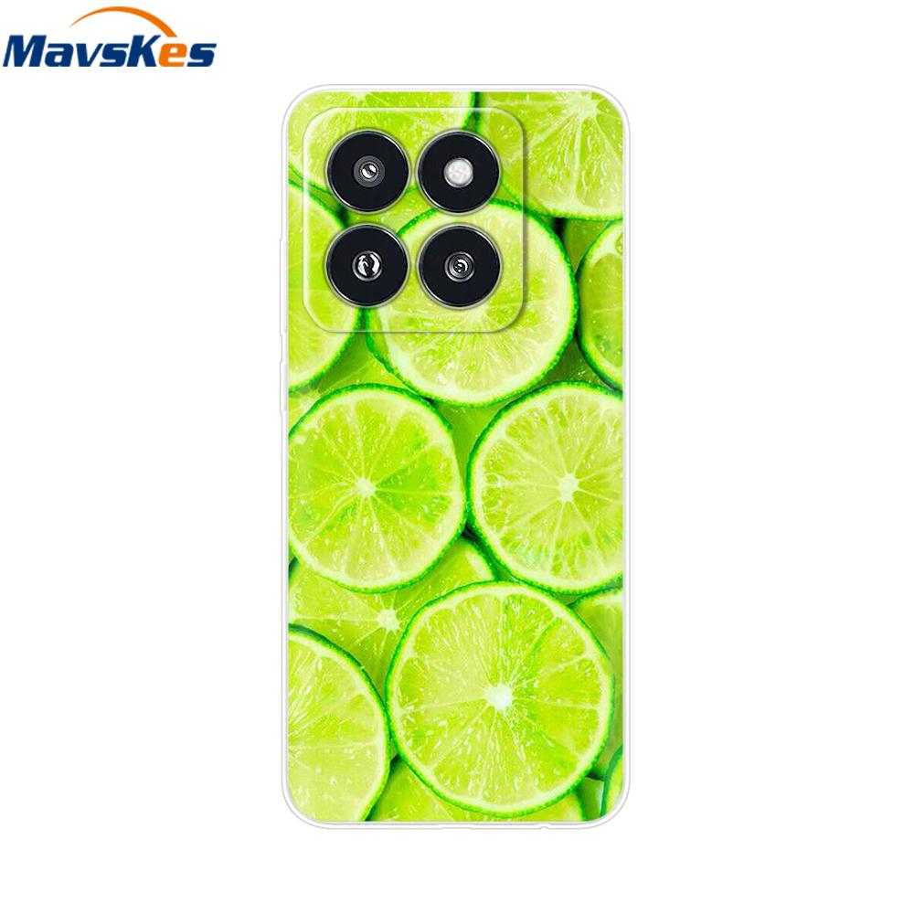 Phone Case For Xiaomi 14 Pro Case Soft Clear Painted Silicone Bumper Capa For Xiaomi 14 13T Mi 13T Pro Protect Transparent Cover