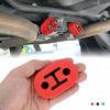 Universal Car Two-Hole Exhaust Pipe Mount Bracket Lifting Lug Modification Plus Long Muffler Support Shock Absorber Hanging Glue