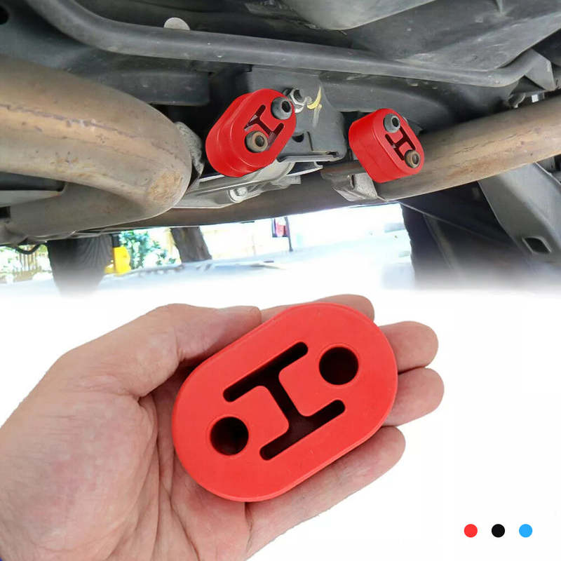 Universal Car Two-Hole Exhaust Pipe Mount Bracket Lifting Lug Modification Plus Long Muffler Support Shock Absorber Hanging Glue