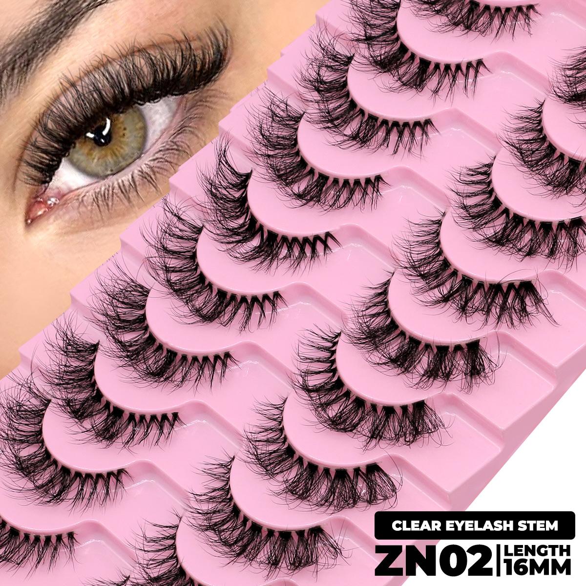 

Пушистые ресницы 5/10 пар натуральных накладных ресниц, длинные макияжные многоразовые 3D завитые ресницы, наращивание ресниц для красоты