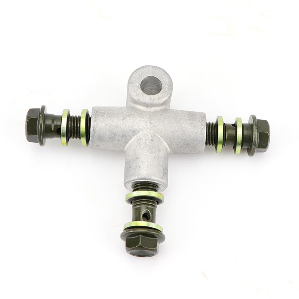 ATV Kart Hydraulic Brake Line Tee Hose Connector 3 Way T Adapter With M10x1.25 Banjo Bolt