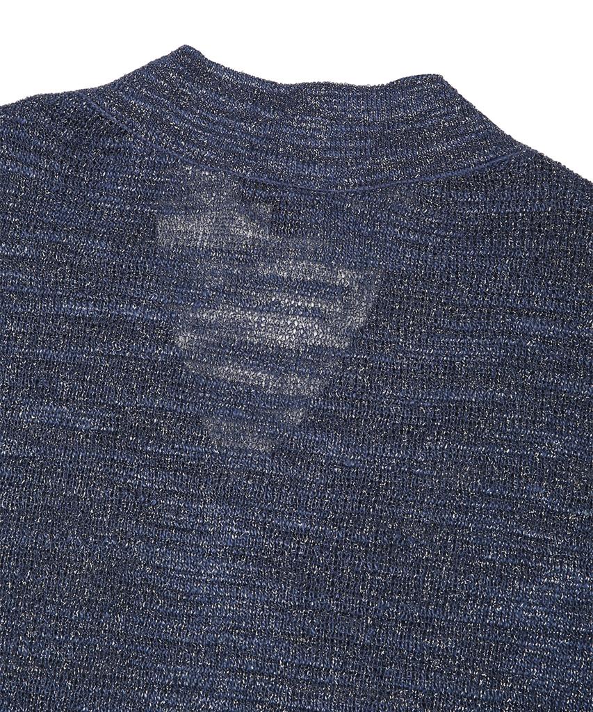 BROOKS BROTHERS Linen Lurex Relaxed Fit Sweater (Blue) (Bbwnwm7245Mes)