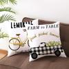 Yellow Green Pillowcase Lemon Letter Decoration Summer Fruit Cushion Cover Sofa Nordic Home