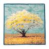 Mulberry silk scarf  new retro winter beautiful ginkgo printing four seasons shawl sunscreen dual-purpose