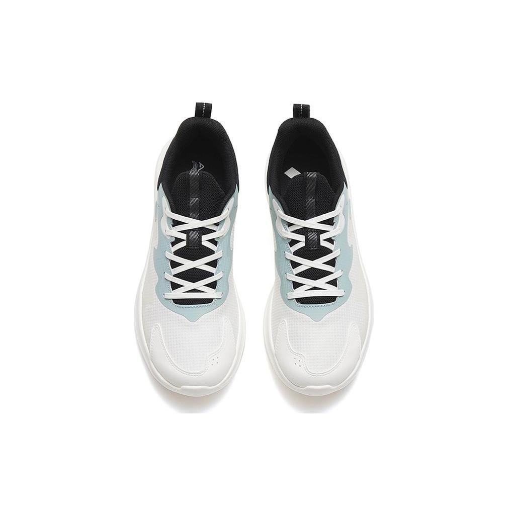 New Anta Walk Cushioning Low Top Casual Running Shoes Men's White Black Blue 912445573-1