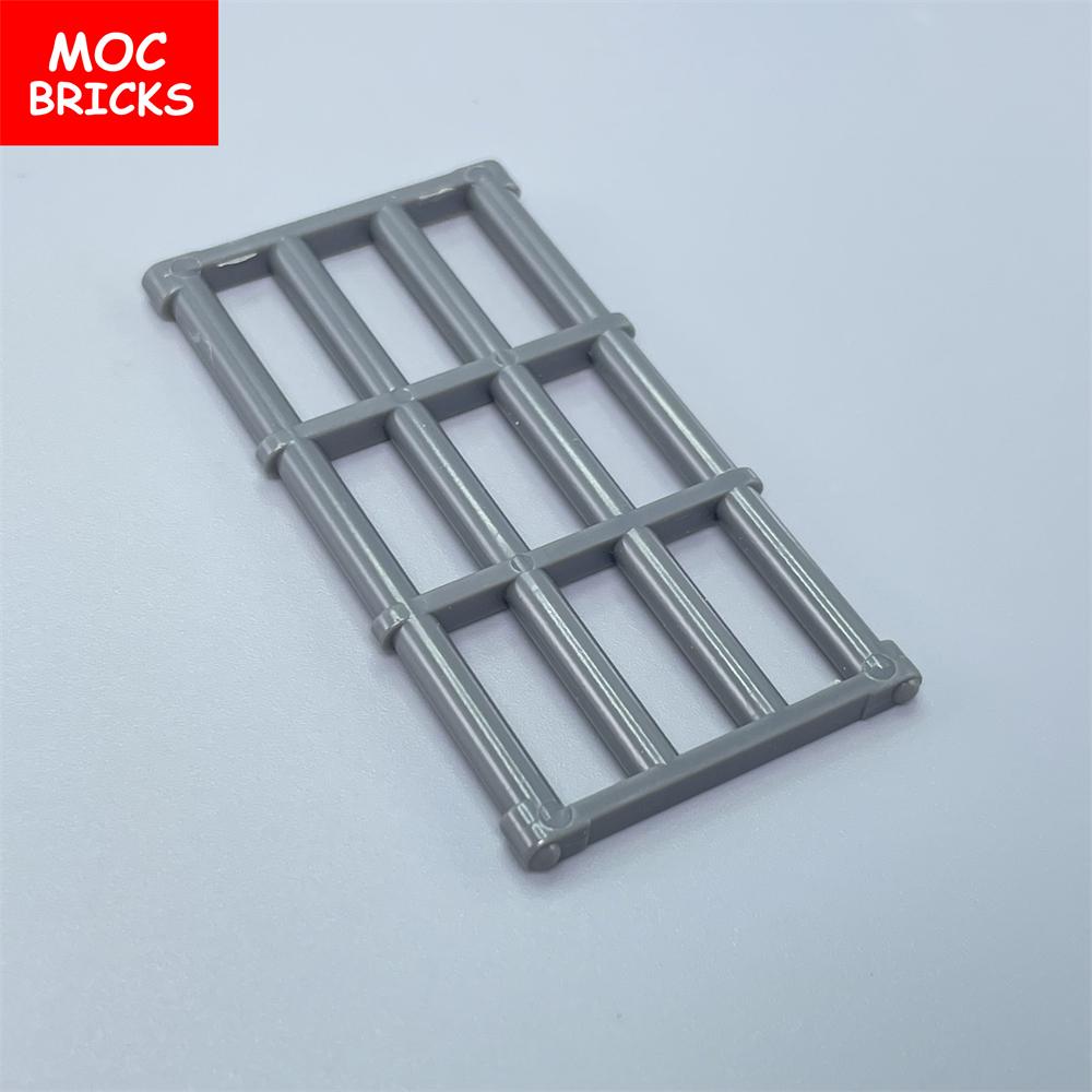 8pcs/lot MOC Bricks Prison Gate Door 1X4X6 60621 92589 Building Blocks Parts DIY Educational Bulk Model Kids Toys Dolls