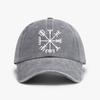 Vegvisir Vikingų spaudinio beisbolo kepuraitė Skalauta minkštas viršus Nusidėvėjusios džinsinės kepurės Reguliuojama laisvalaikio Tėčio kepurė Unisex moterims apsaugos nuo saulės kepurės
