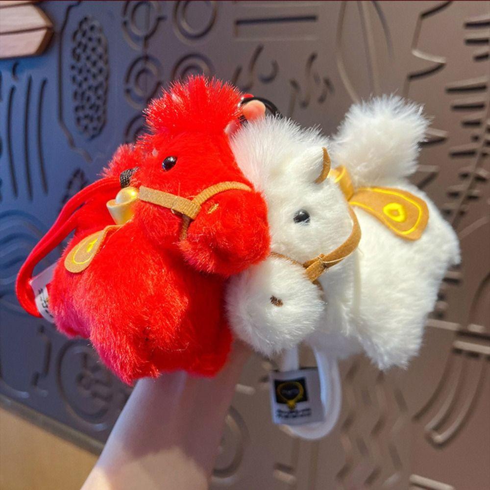 Cute Plush Horse Keychain Creative Chinese New Year Gift Yuanbao Pony Pendant  Year of Horse
