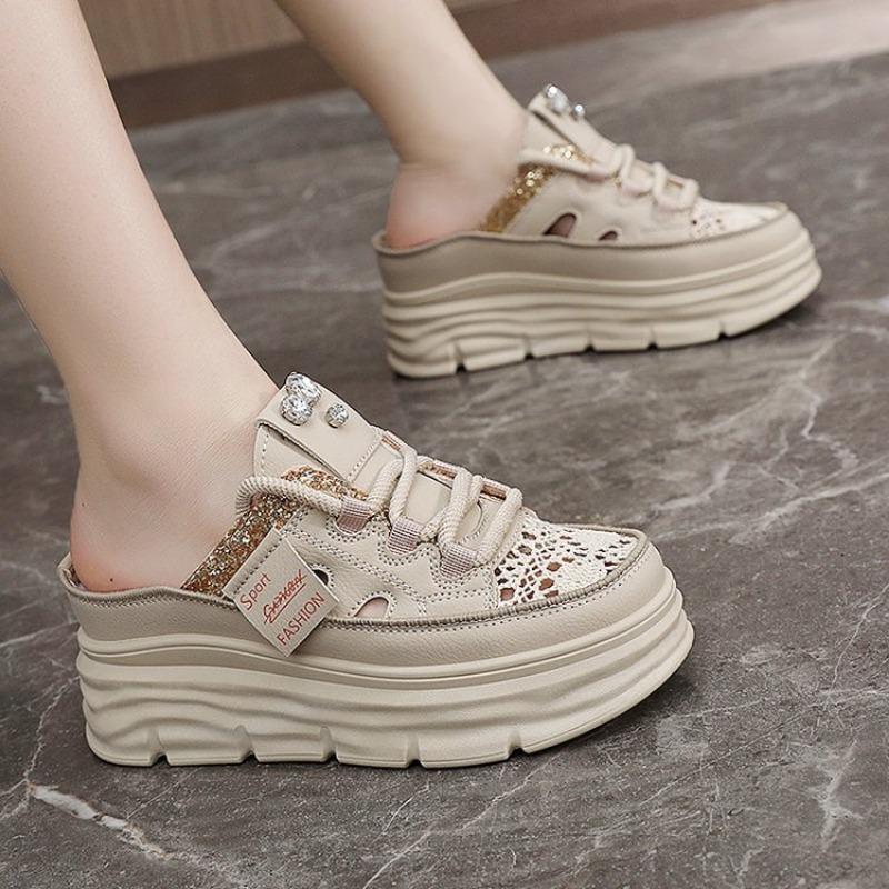 

Fashion Platform Shoes Woman Summer 2024 New in Thick Soled Sandals Women Casual Sport Closed Toe Sandal Footwear Sandalias Mujer Verano 34 хаки