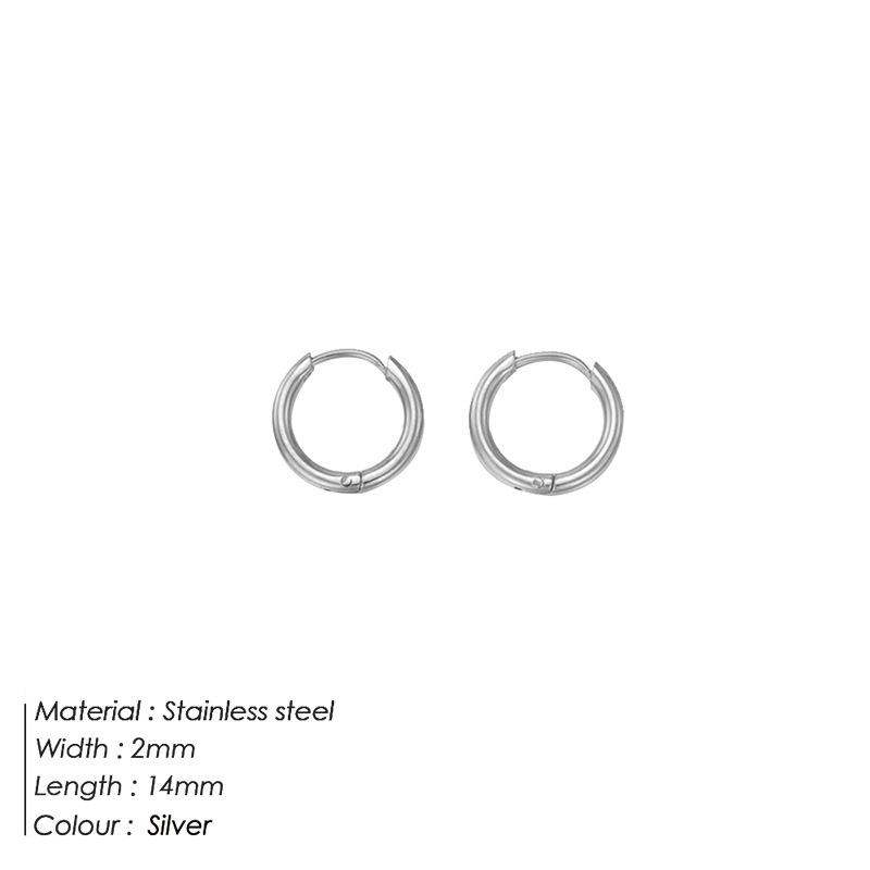 eManco Stainless Steel Gold-Plated Hoop Earrings: European & American Style Temperament Jewelry