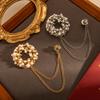Personalized British Style Flower Brooch High-End Niche Brooch Pin Suit Accessories Alloy Pin