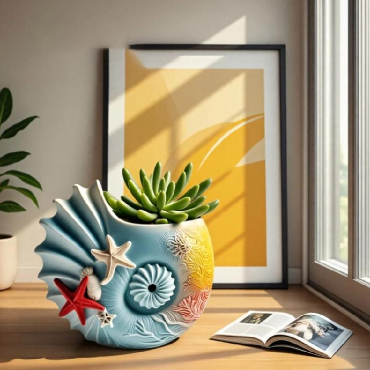Conch Mold For Resin Casting Cement Planter Silicone Jewelry Dish Crafts DIY Decorative Art Projects