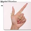 Qiong Yao Butterfly Fairy Zircon Ring: Stylish 18K Gold-Plated Copper Openable Design