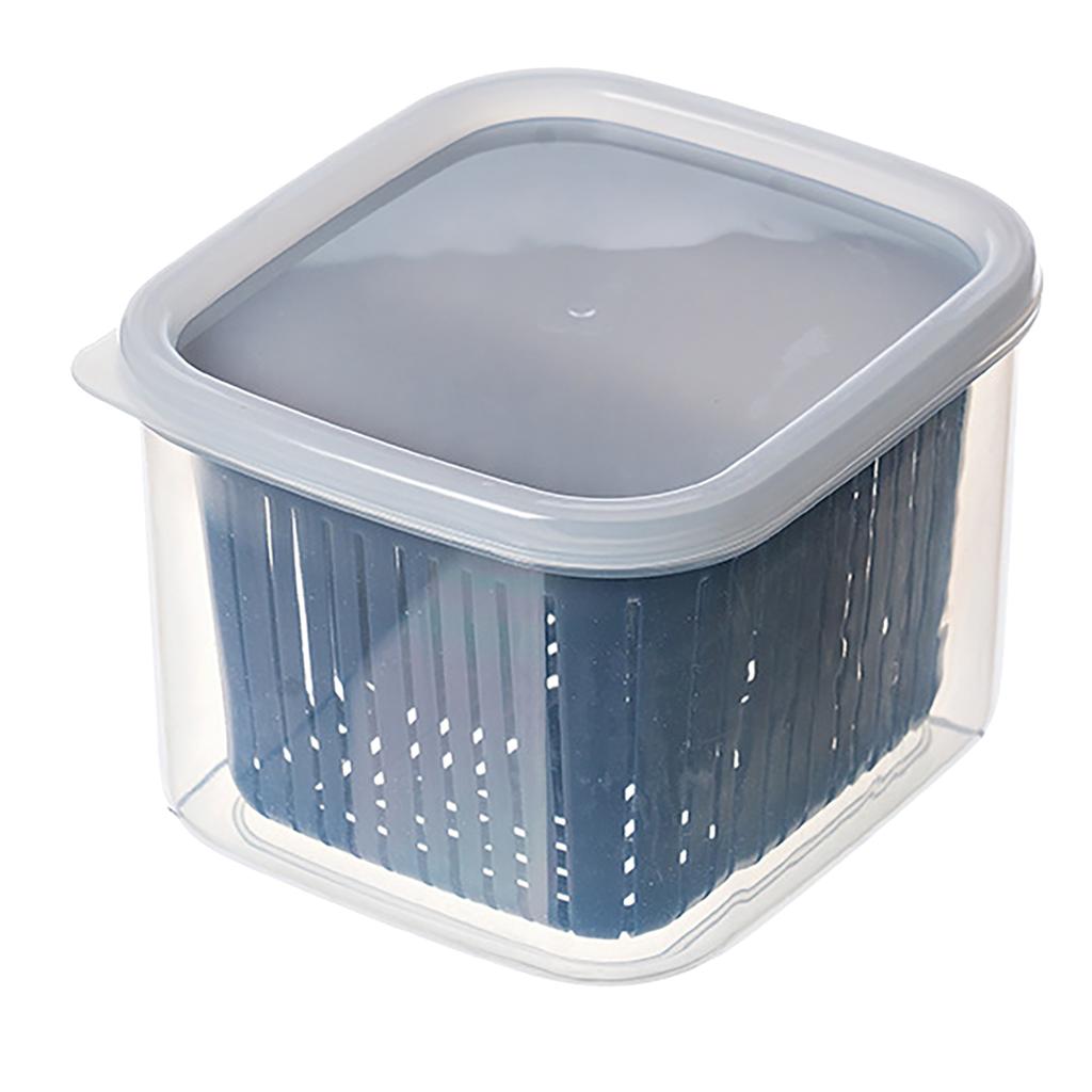 Kitchen Produce Vegetable Fruit Storage Container 2 Compartments Fridge Storage Organizer for Onion