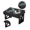 Gamelle surélevée pour chien 3 hauteurs réglables Soulagement de la pression Gamelle surélevée en acier inoxydable pour animal de compagnie chat