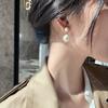 French Rhombus Pearl Earrings Stud Earrings Women'S Design Sense Earrings Temperament Fashion Earrings