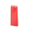 10-Piece Long Red and White Candles for Emergencies and Romantic Dinners