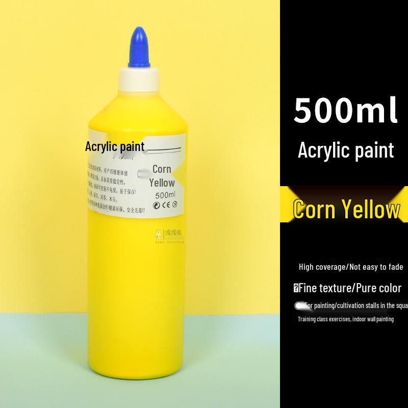 500ml Acrylic Paint for Children's Graffiti and Plaster Dolls - Ideal for Kindergarten Art Projects