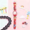 Cute cartoon racing silicone strap color scale children's quartz watch, suitable for children's daily wear, Christmas gifts